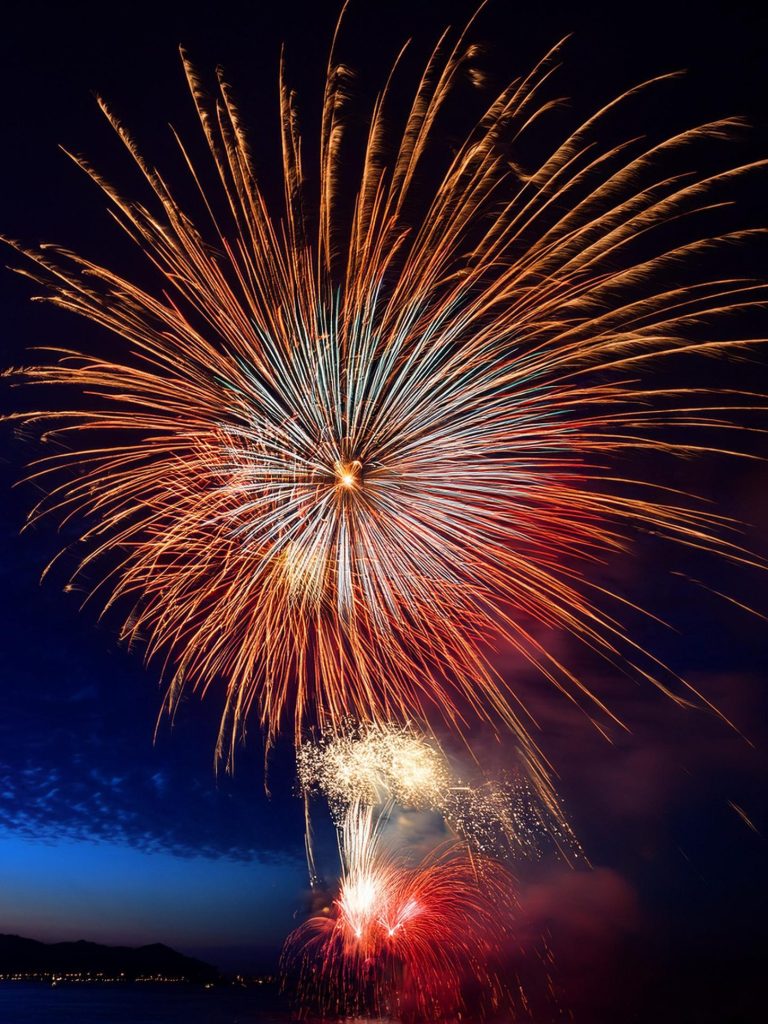 Feu d'artifice. Pyrotechnie. MG Animation. CSP. Digne les bains. Gap . Seyne. Sisteron.